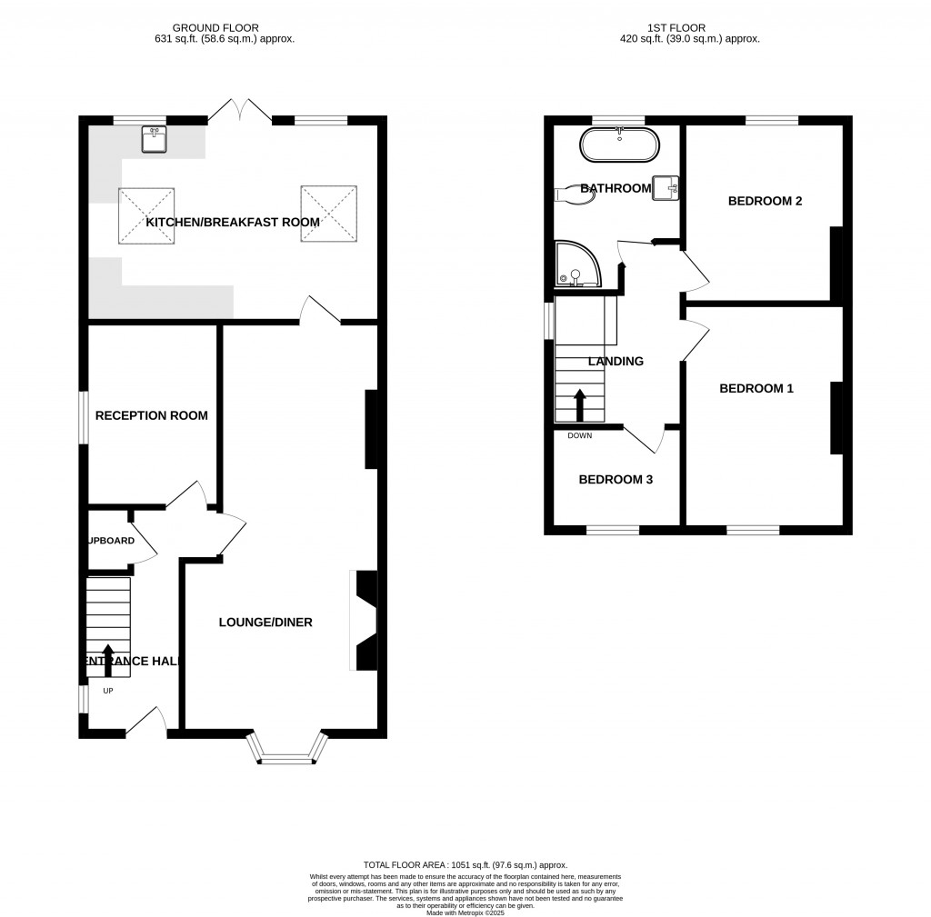 Floorplans For Morley Villas, Chard, Somerset, TA20