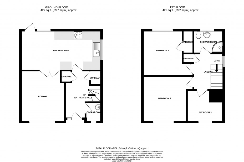 Floorplans For Davies Close, Winsham, Chard, Somerset, TA20