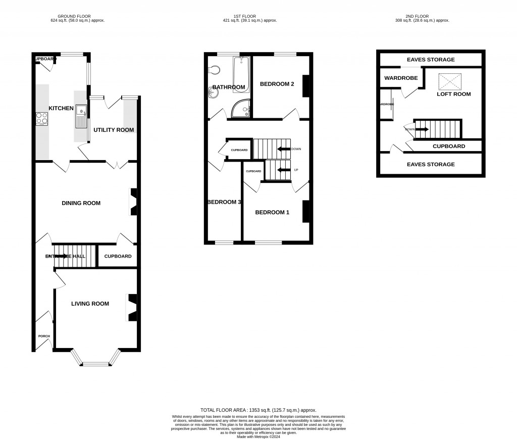 Floorplans For Park Terrace, Chard, Somerset, TA20