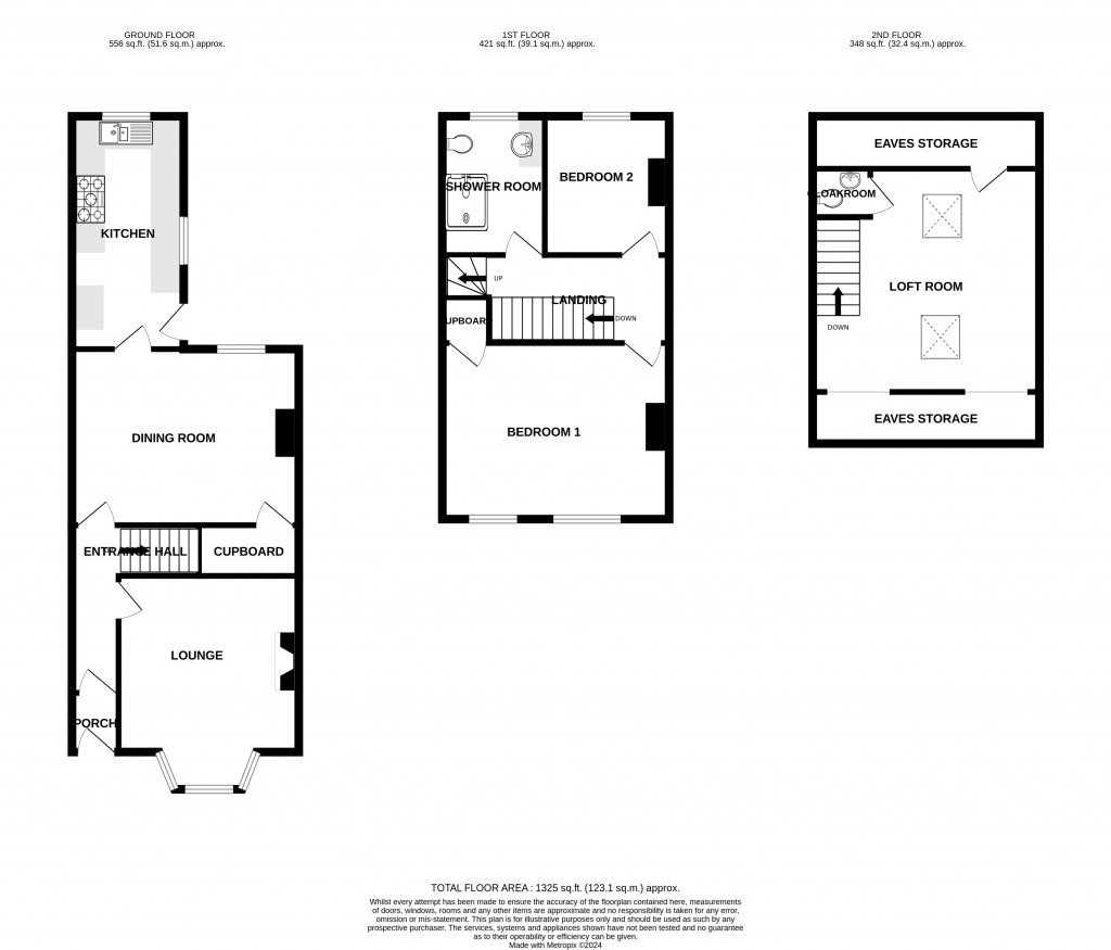 Floorplans For Park Terrace, Chard, Somerset, TA20