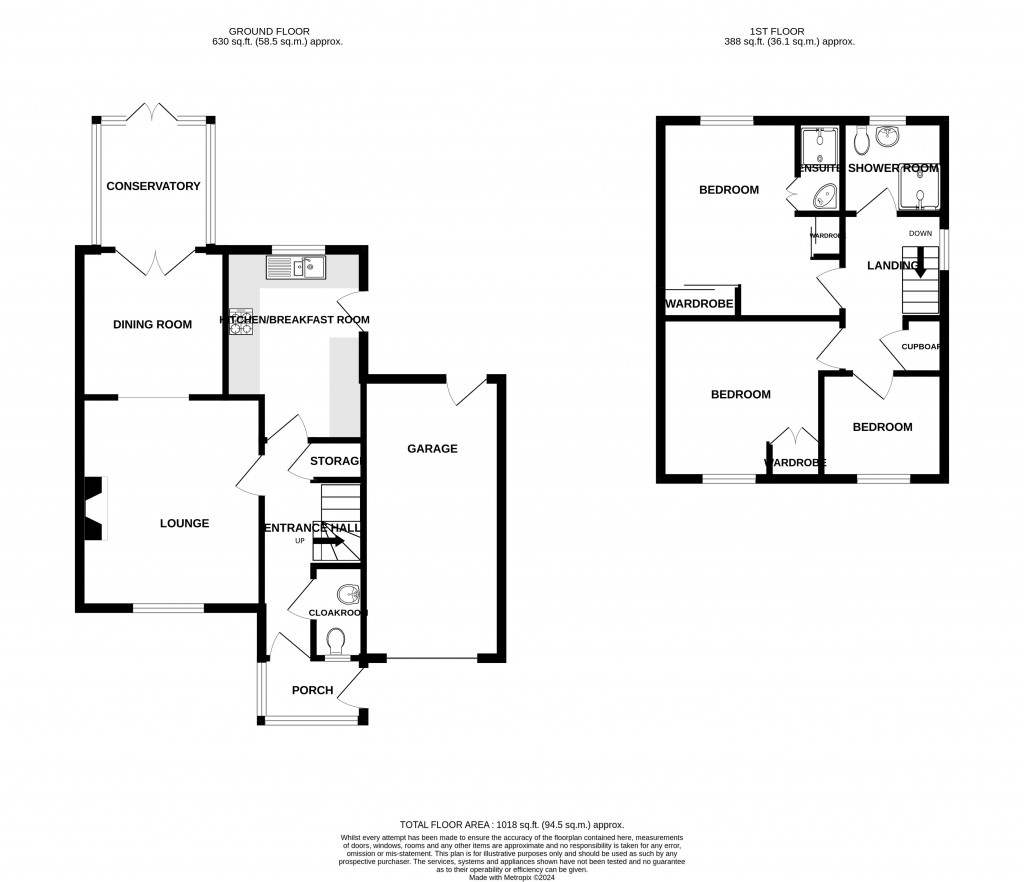 Floorplans For Bonds Close, Chard,, Somerset, TA20