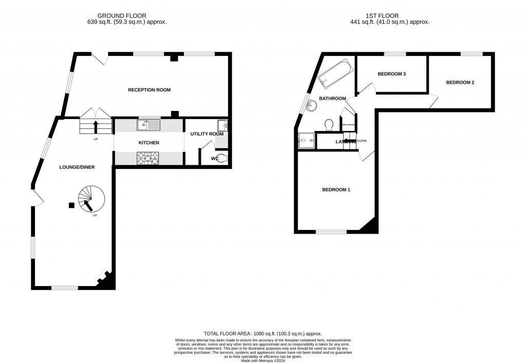 Floorplans For Hillside Cottages, Forton, Chard, TA20