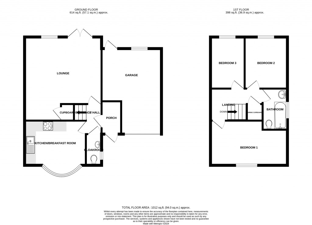Floorplans For Bampton Avenue, Chard, Somerset, TA20