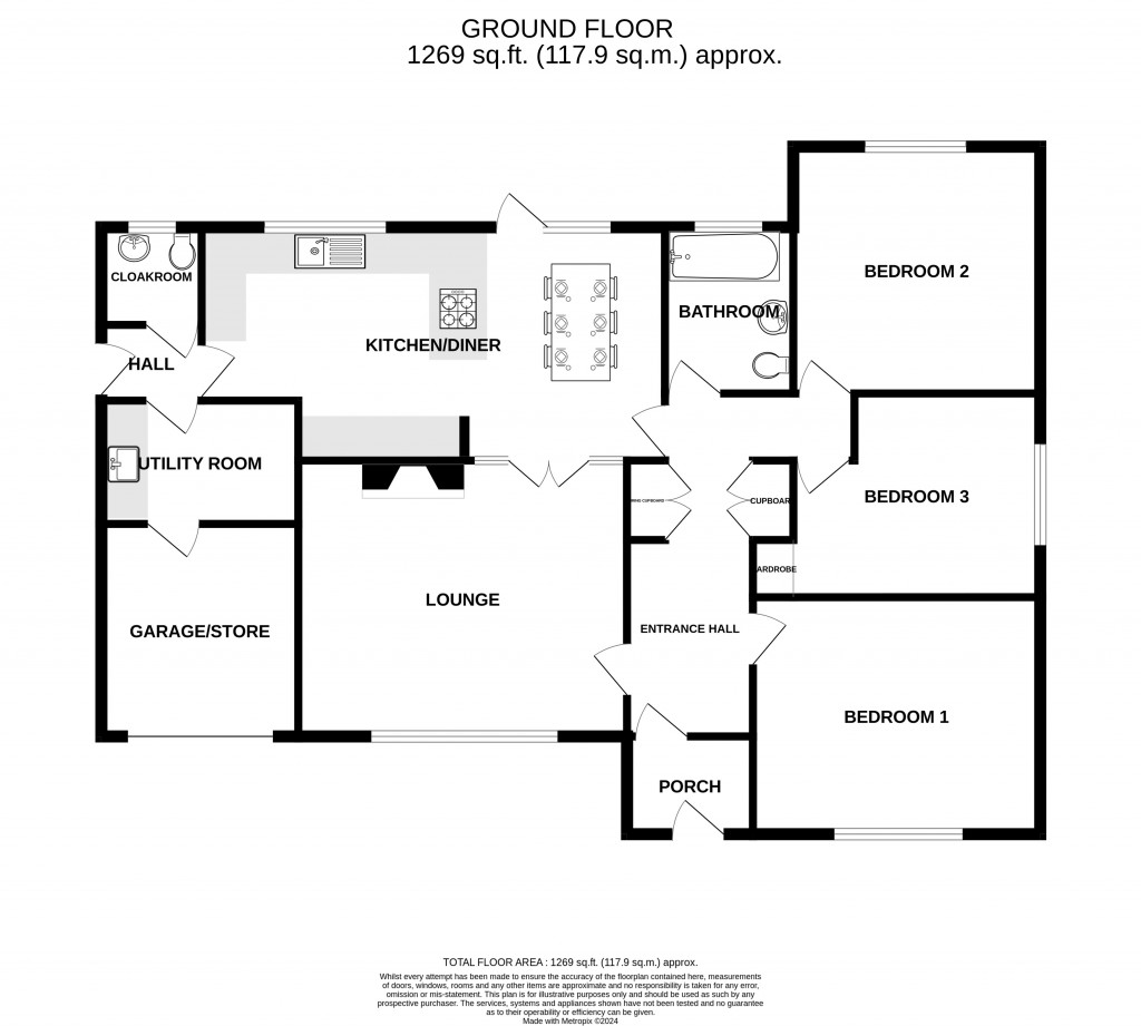 Floorplans For Higher Coombses, Tatworth, Somerset, TA20