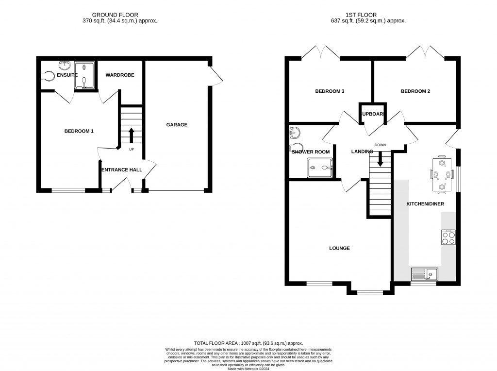 Floorplans For Linseed Drive, Axminster, Devon, EX13