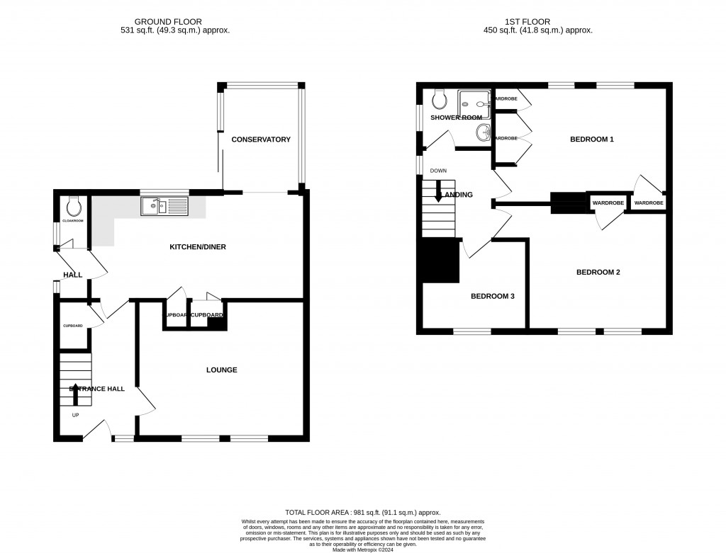 Floorplans For Furland Road, Crewkerne, Somerset, TA18