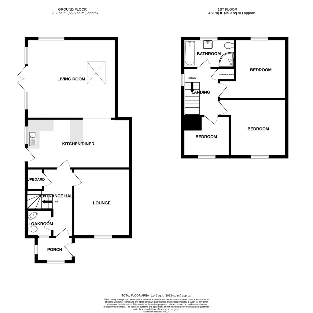 Floorplans For Davies Close, Winsham, Somerset, TA20