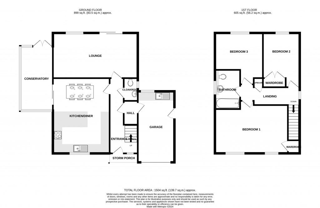 Floorplans For Norrington Way, Chard, Somerset, TA20