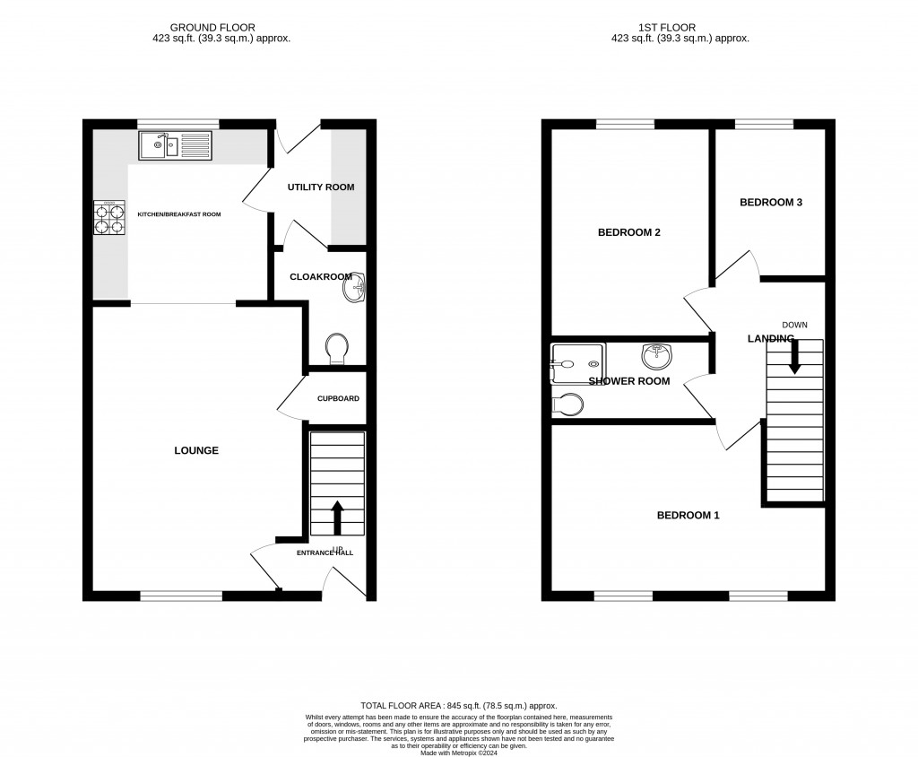 Floorplans For Broad Street, Chard, Somerset, TA20