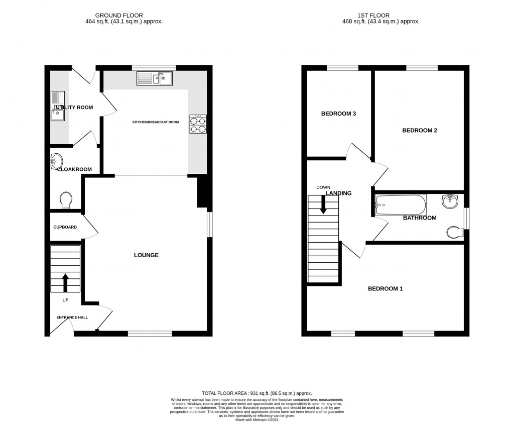 Floorplans For Bramble Lane,, Chard,, Somerset,, TA20