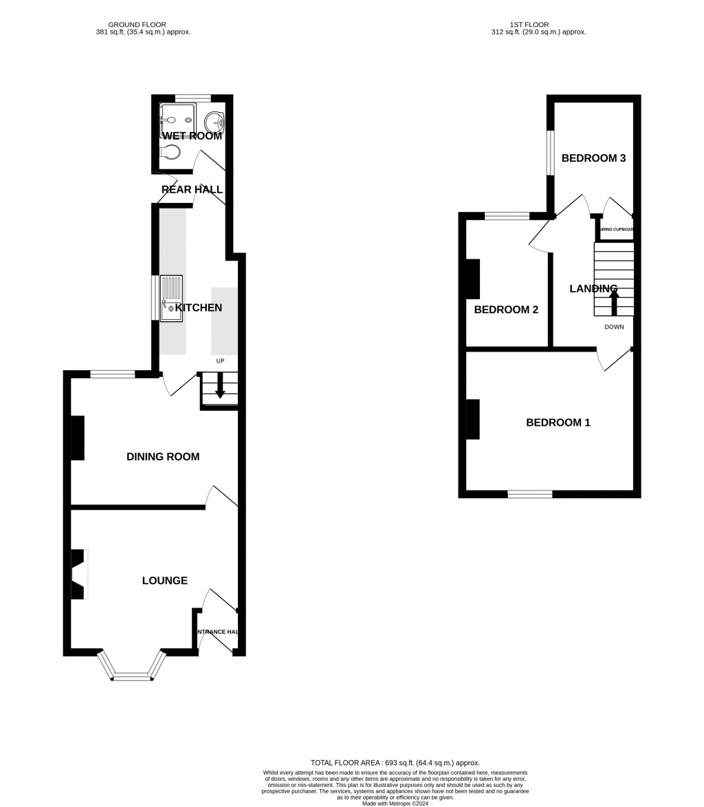 Floorplans For Coronation Street,, Chard,, Somerset,, TA20