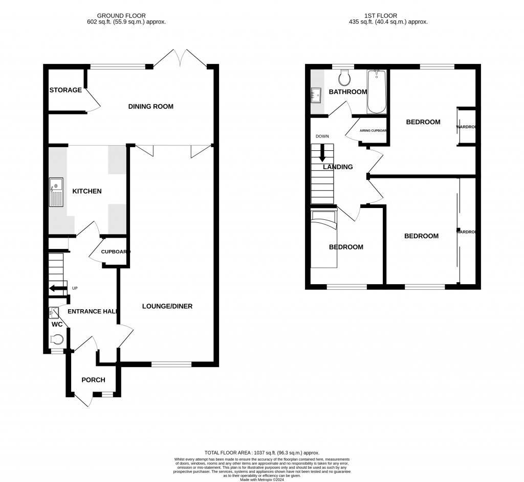 Floorplans For Davies Close, Winsham, Chard, Somerset, TA20