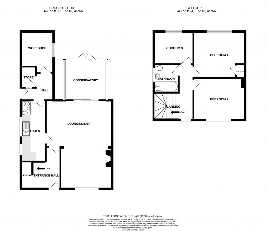 Floorplans For Orchard Close, Drimpton, Beaminster, Dorset, DT8